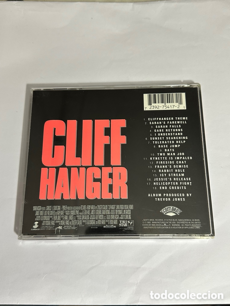 CDs de m&uacute;sica: CD BSO CLIFFHANGER ORIGINAL DE TREVOR JONES - Foto 2