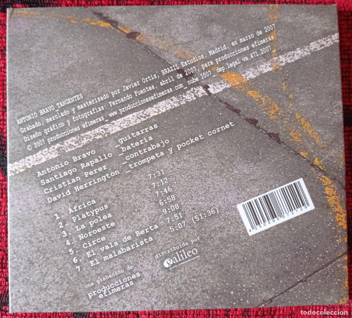 CDs de m&uacute;sica: ANTONIO BRAVO ** Tangentes ** CD ORIGINAL 2007 - Foto 2