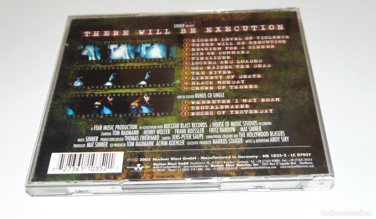 CDs de m&uacute;sica: SINNER &ndash; There Will Be Execution - CD + CDSINGLE - NUCLEAR BLAST 2003 - Foto 3