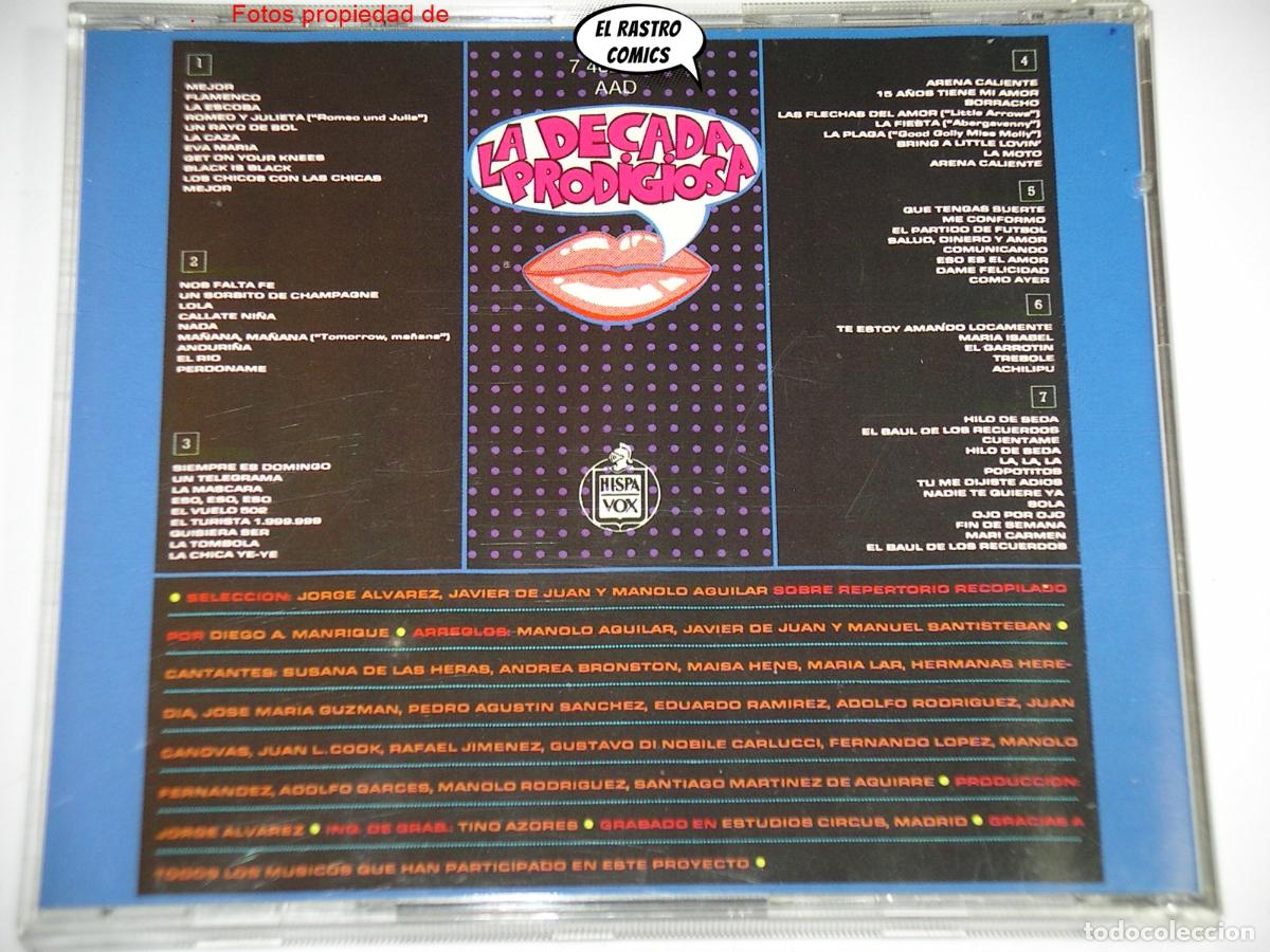 CDs de m&uacute;sica: La D&eacute;cada Prodigiosa, CD Hispavox, 1987 - Foto 2