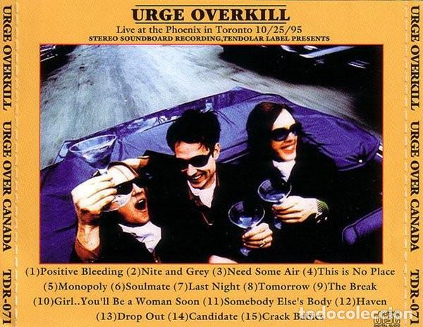 CDs de m&uacute;sica: CD URGE OVERKILL - Urge Over Canada - Live 1995 - Foto 2