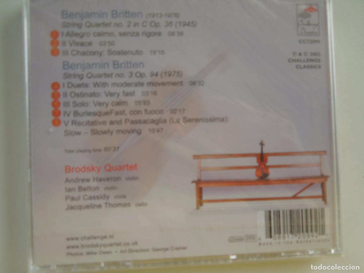 CDs de m&uacute;sica: BRITTEN /STRING QUARTETS 2 & 3 - BRODSKY QUARTET - CD PRECINTADO - Foto 2