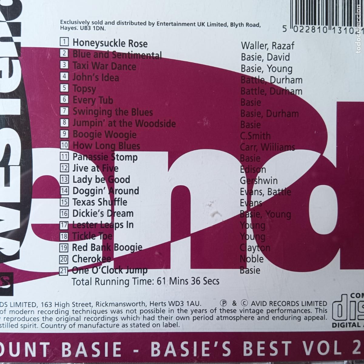 CDs de m&uacute;sica: COUNT BASIE. BASIES BEST VOL.2. CD - Foto 2