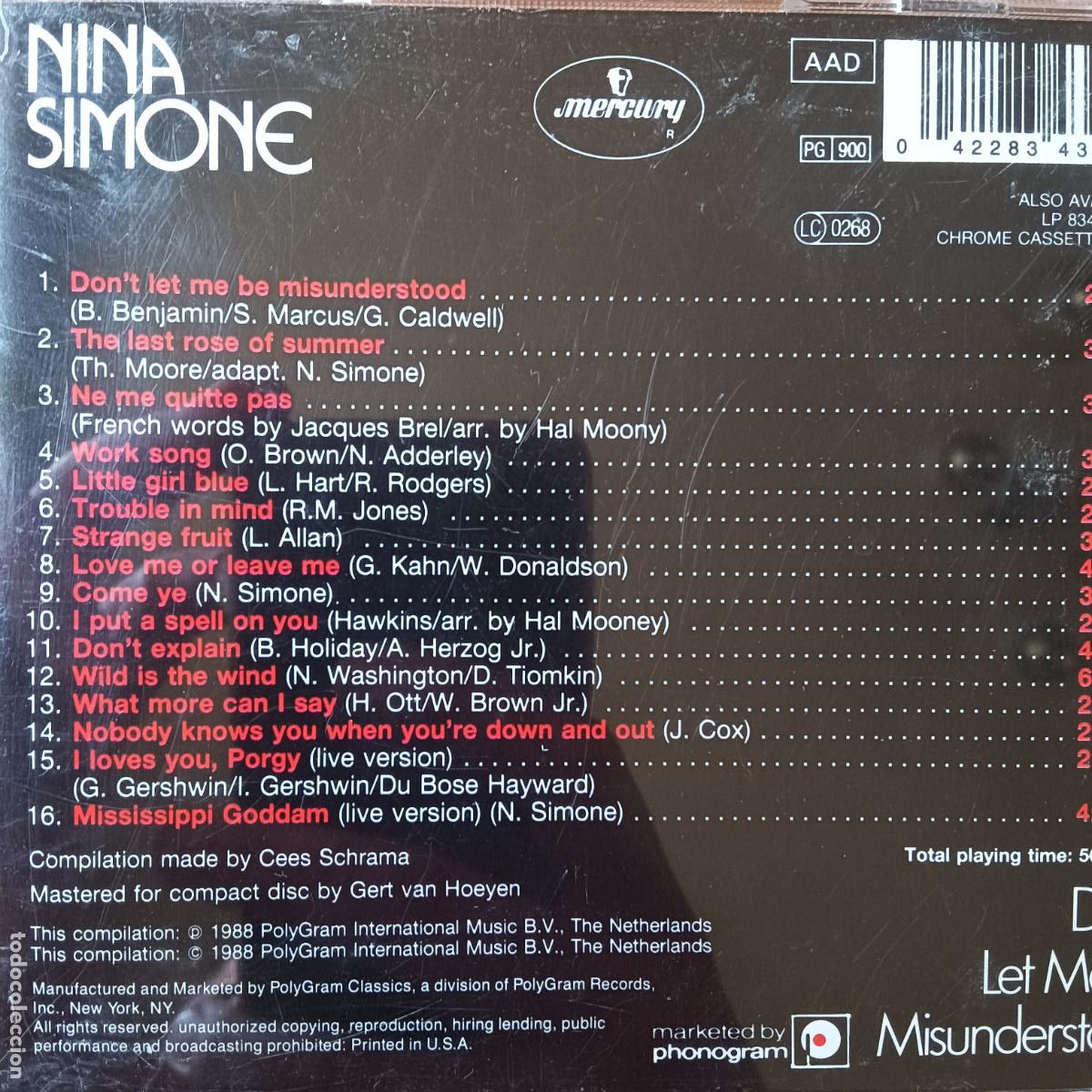CDs de m&uacute;sica: NINA SIMONE, DONT LET ME BE MISUNDERSTOOD. CD - Foto 2