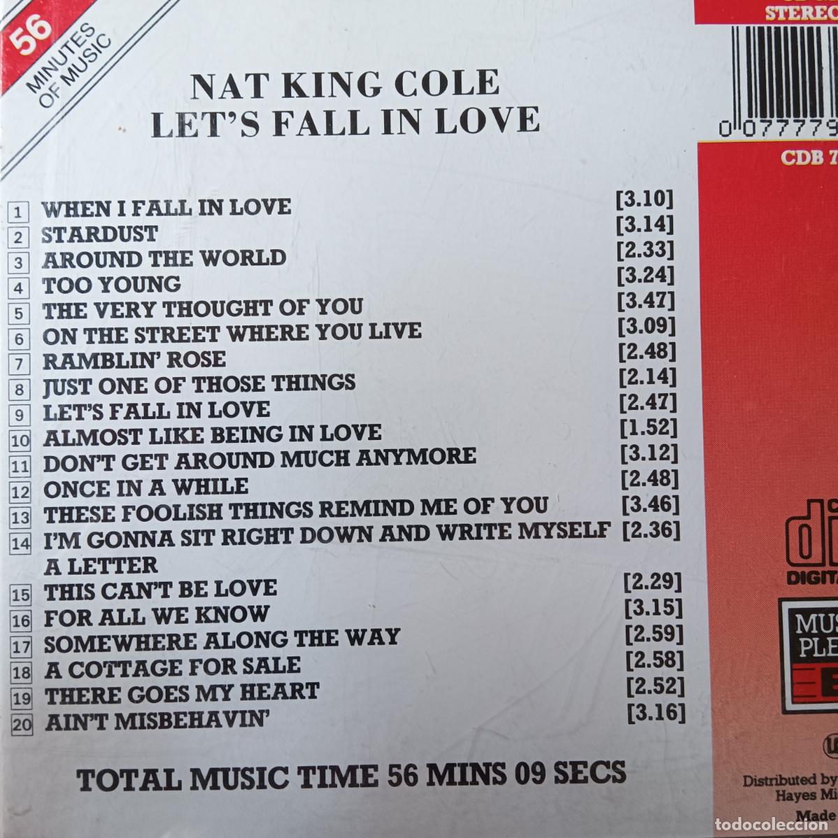 CDs de m&uacute;sica: NAT KING COLE, LETS FALL IN LOVE. CD - Foto 2