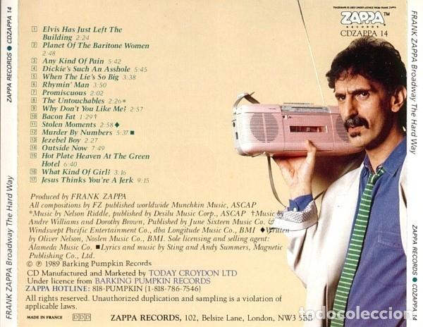 CDs de m&uacute;sica: Frank Zappa &ndash; Broadway The Hard Way - Foto 2