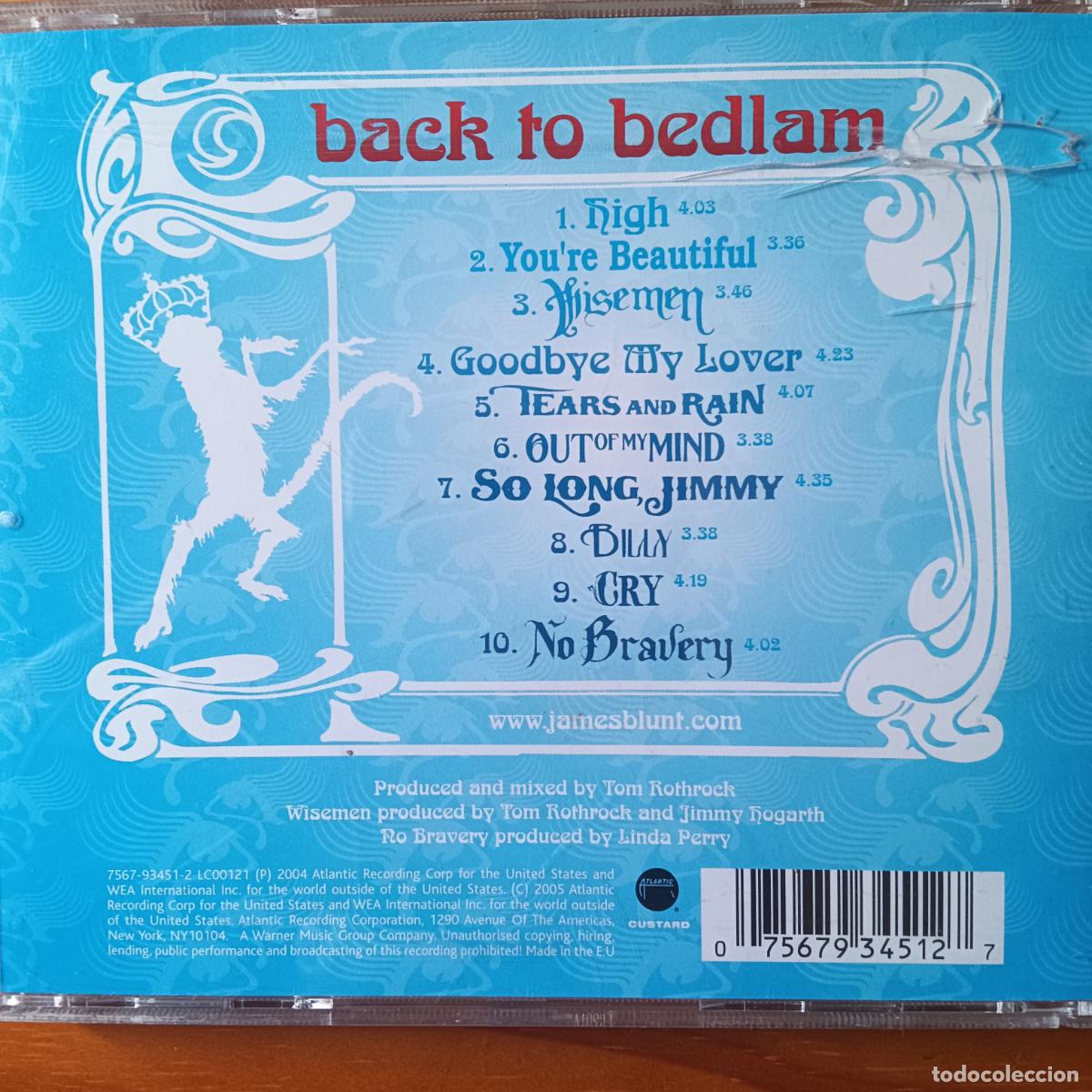 CDs de m&uacute;sica: JAMES BLUNT, BACK TO BEDLAM. CD - Foto 2