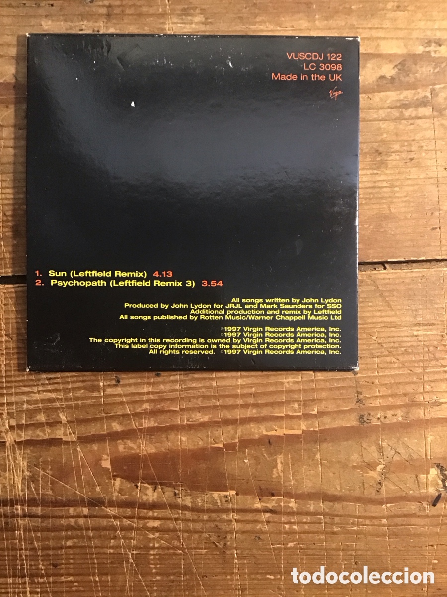 CDs de m&uacute;sica: JOHN LYDON SUN CD SINGLE PROMO UK - Foto 2
