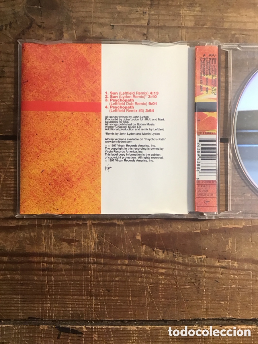 CDs de m&uacute;sica: JOHN LYDON SUN CD EP IMPORTACI&Oacute;N - Foto 3