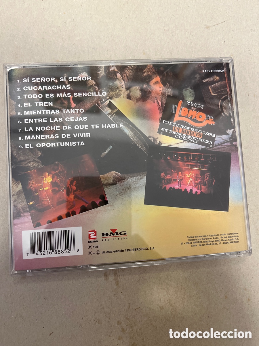CDs de m&uacute;sica: Le&ntilde;o. En directo. CD BMG 1999 Serdisco. - Foto 2