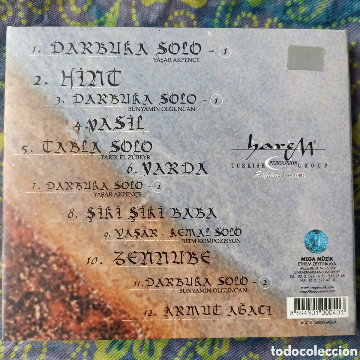 CDs de m&uacute;sica: Harem. Rhythm Colour. Turkish Percussion Group. - Foto 2
