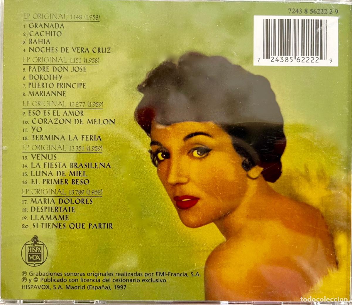 CDs de m&uacute;sica: GLORIA LASSO. LOS EPS 0RIGINALES. CD HISPAVOX 1997 - Foto 2