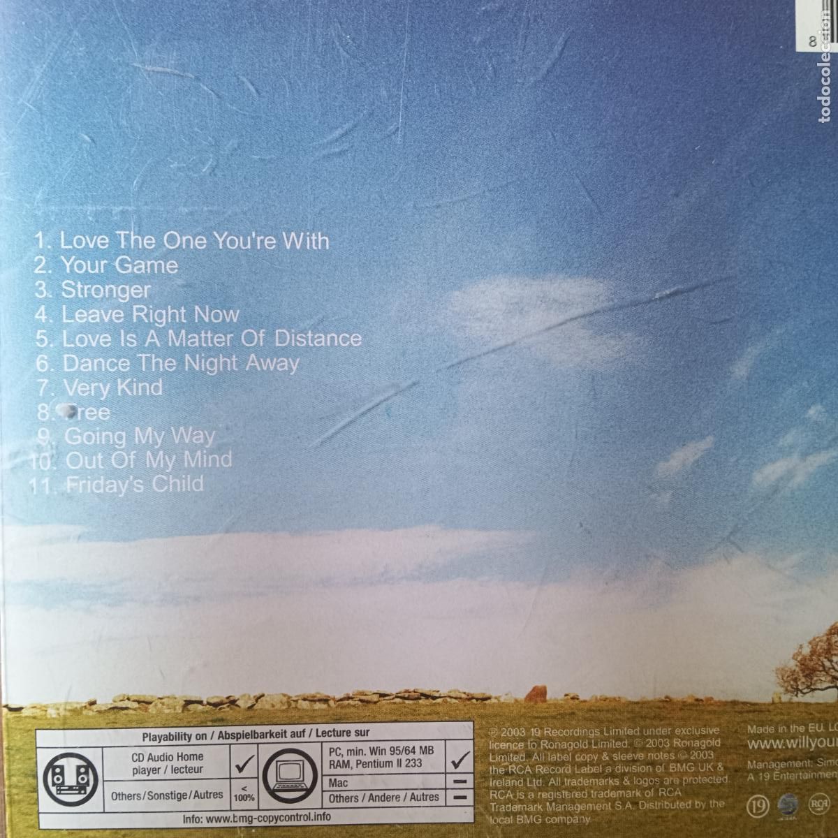 CDs de m&uacute;sica: WILL YOUNG, FRIDAYS CHILD. CD - Foto 2