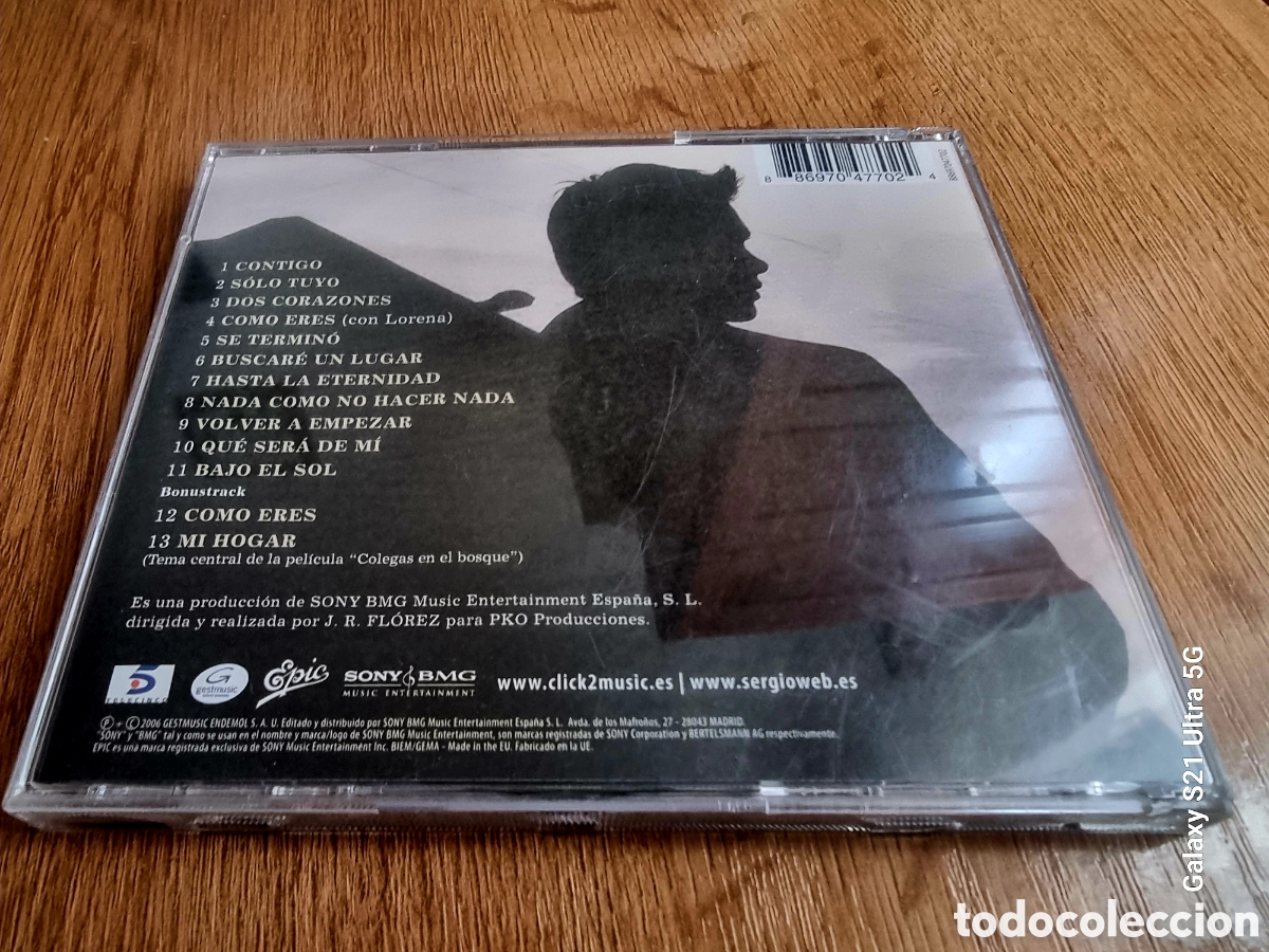 CDs de m&uacute;sica: SERGIO RIVERO - CONTIGO CD SONY-BMG 2006 - Foto 2