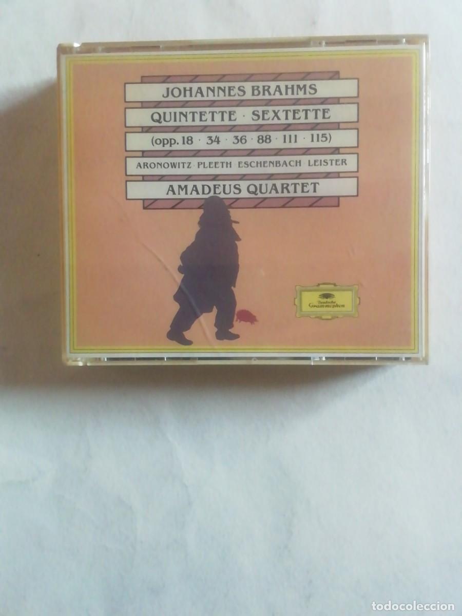 CDs de m&uacute;sica: BRAHMS. QUINTETTE SEXTETTE. AMADEUS QUARTET. TRES CD Y LIBRETO - Foto 1