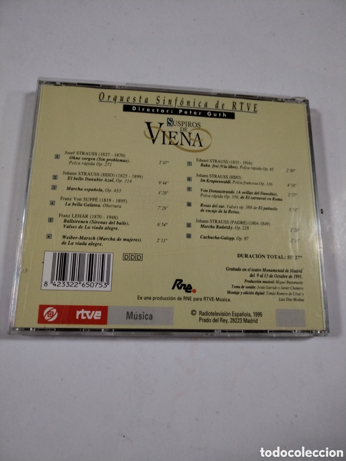 CDs de m&uacute;sica: Suspiros de Viena. Orquesta Sinf&oacute;nica de RTVE. CD - Foto 2
