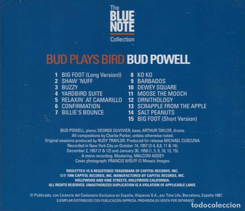 CDs de m&uacute;sica: Bud Powell - Bud Plays Bird. CD - Foto 2