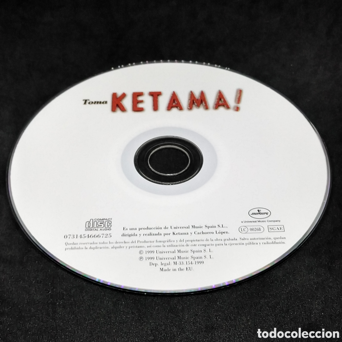 CDs de m&uacute;sica: KETAMA - TOMA KETAMA ! - 1999 - CD - DISCO VERIFICADO - KETAMA! - Foto 6