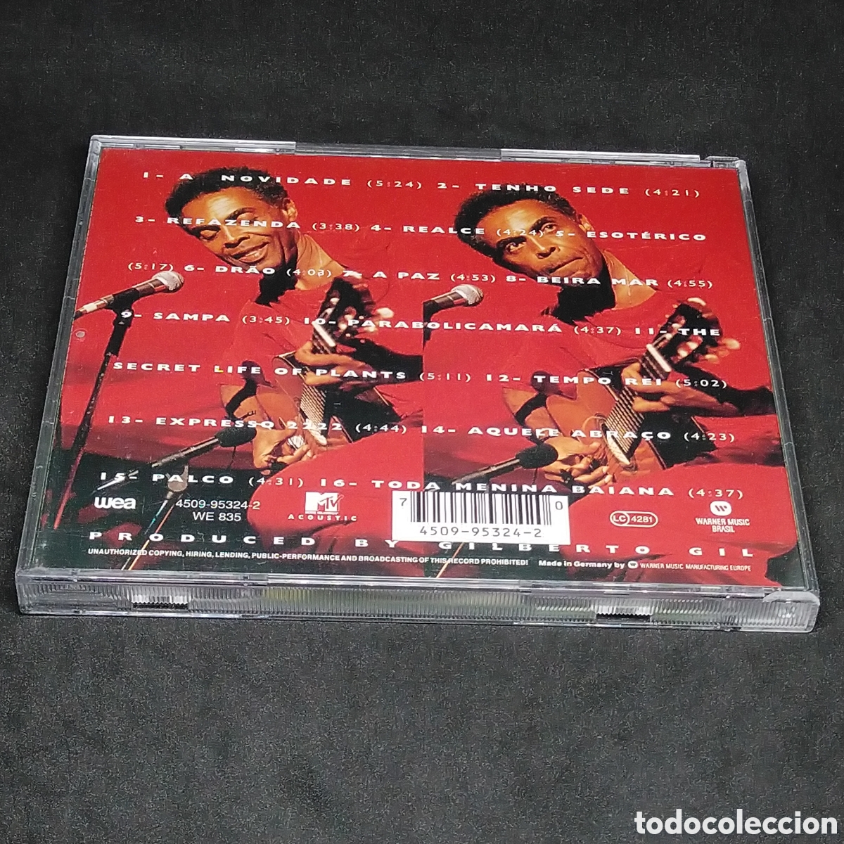 CDs de m&uacute;sica: GILBERTO GIL - ACOUSTIC - 1994 - CD - DISCO VERIFICADO - Foto 2