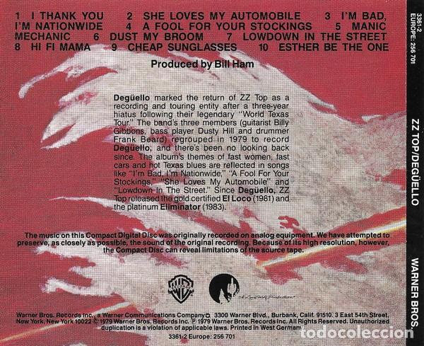CDs de m&uacute;sica: ZZ Top &ndash; Deg&uuml;ello - Foto 2
