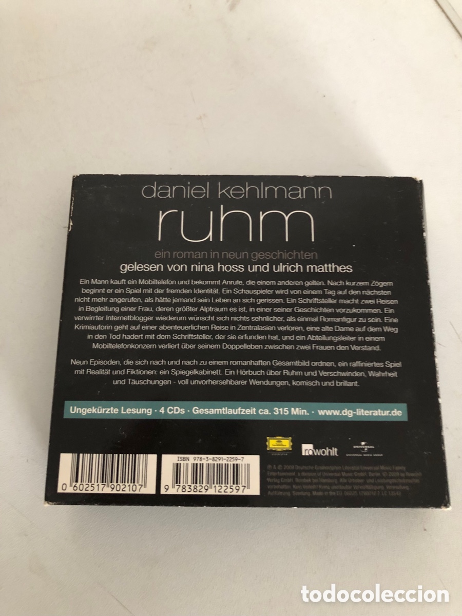 CDs de m&uacute;sica: Daniel Kehlmann Ruhm 4 Cd - Foto 5