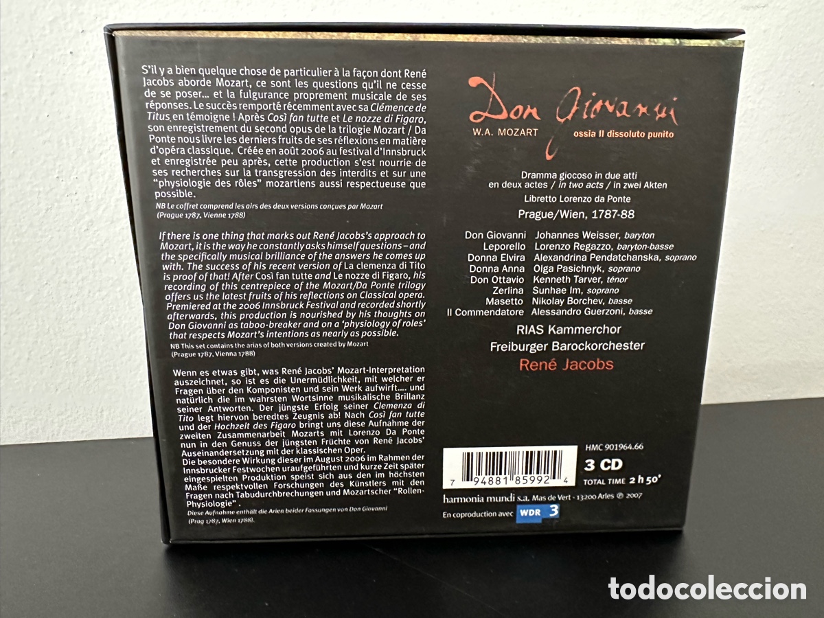 CDs de m&uacute;sica: Mozart - Ren&eacute; Jacobs - Don Giovanni (3xCD) - Foto 3