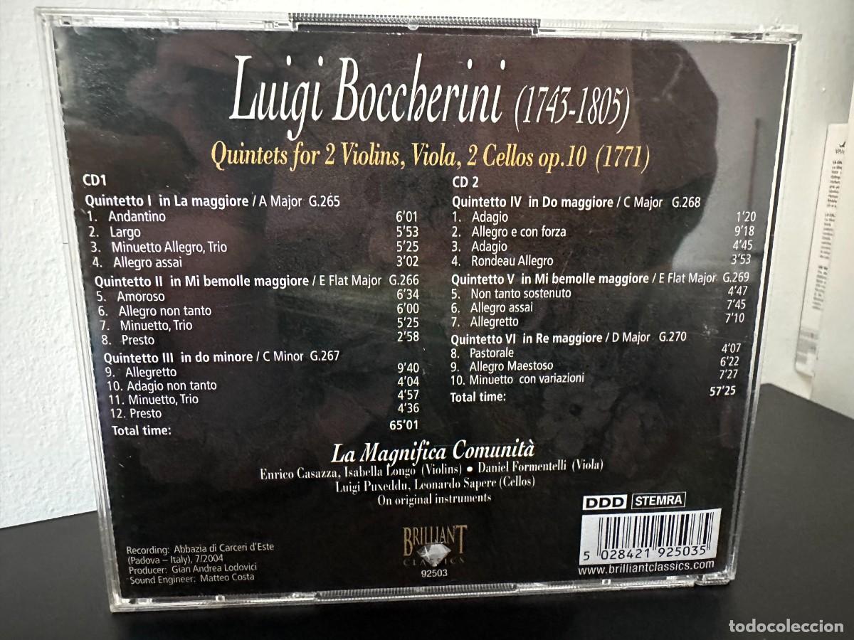 CDs de m&uacute;sica: Boccherini - La Magnifica Comunit&agrave; - String Quintets Vol. I (2xCD) - Foto 2