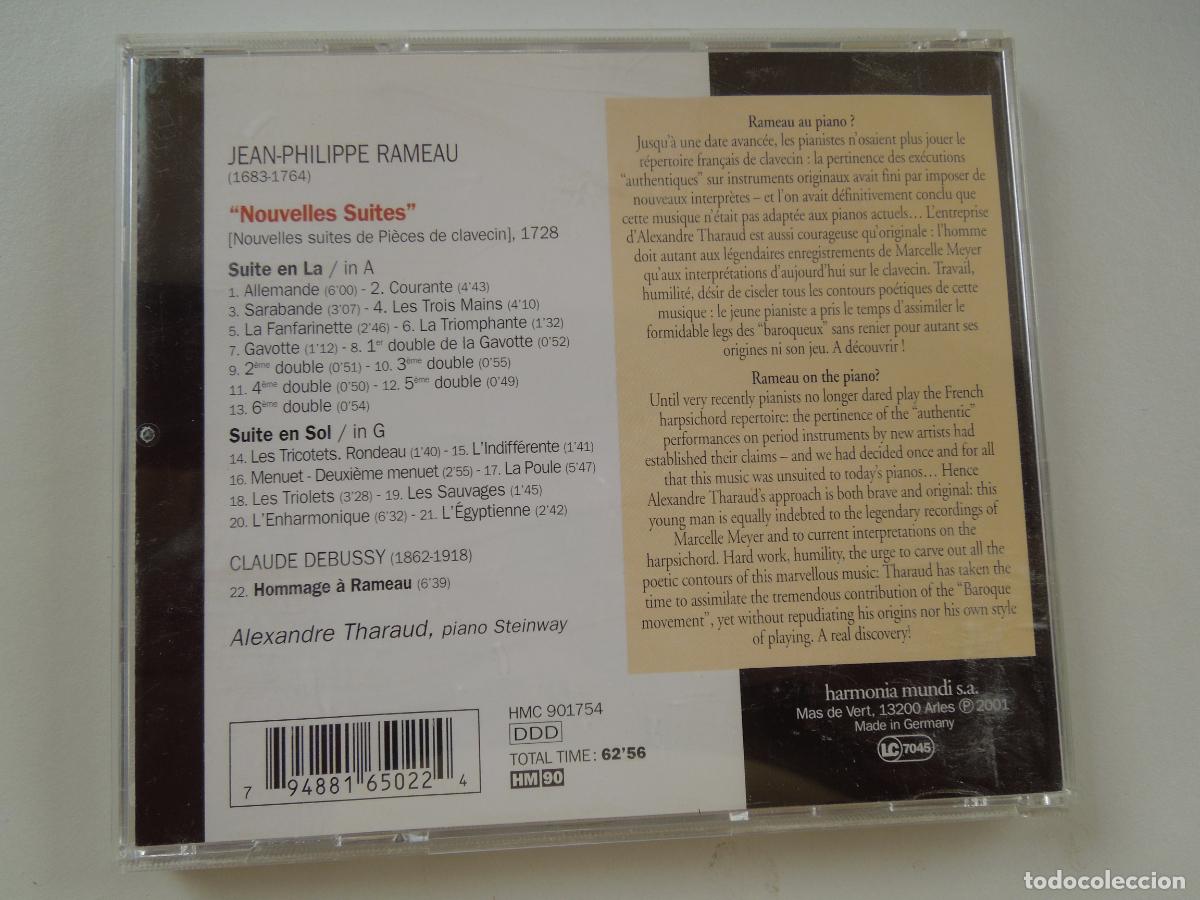 CDs de m&uacute;sica: ALEXANDRE THARAUD - JOUE /PLAYS - RAMEAU - CD - Foto 3