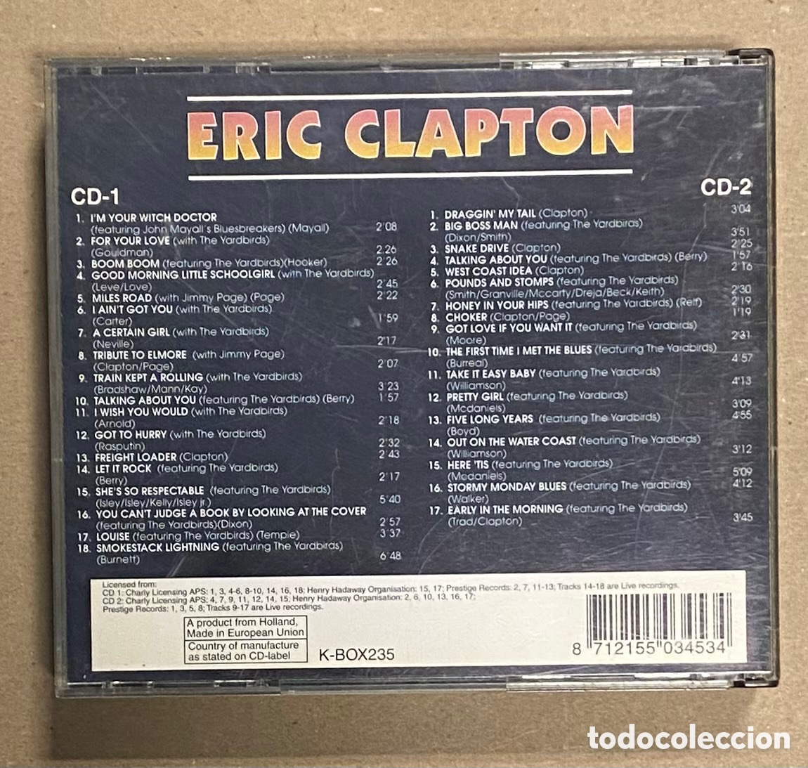 CDs de m&uacute;sica: DOBLE CD. ERIC CLAPTON. - Foto 2