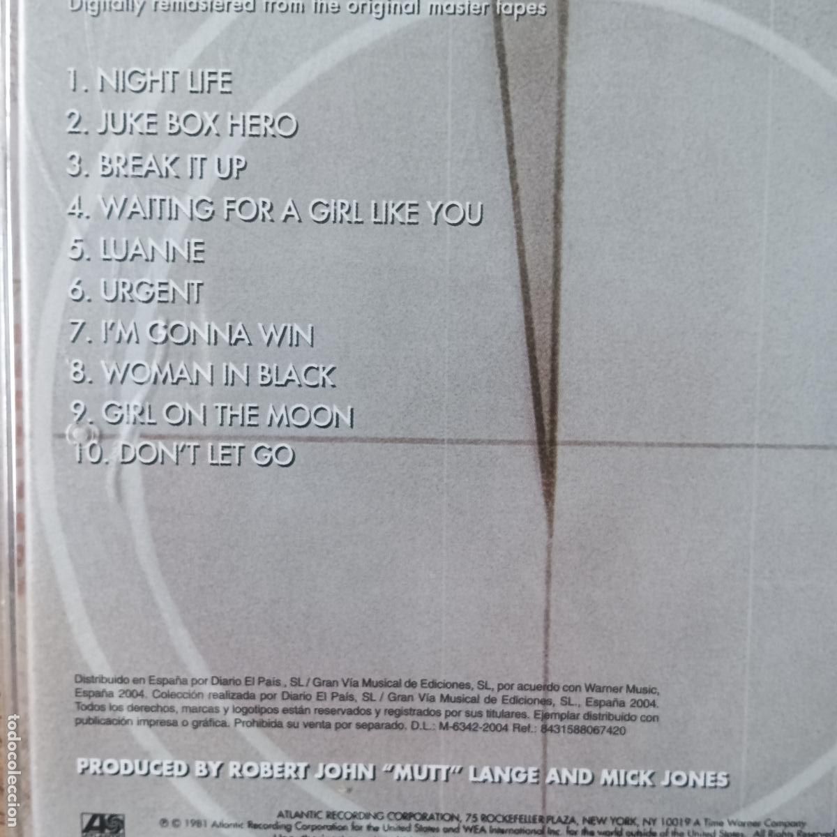 CDs de m&uacute;sica: FOREIGNER, 4 Four. CD - Foto 2