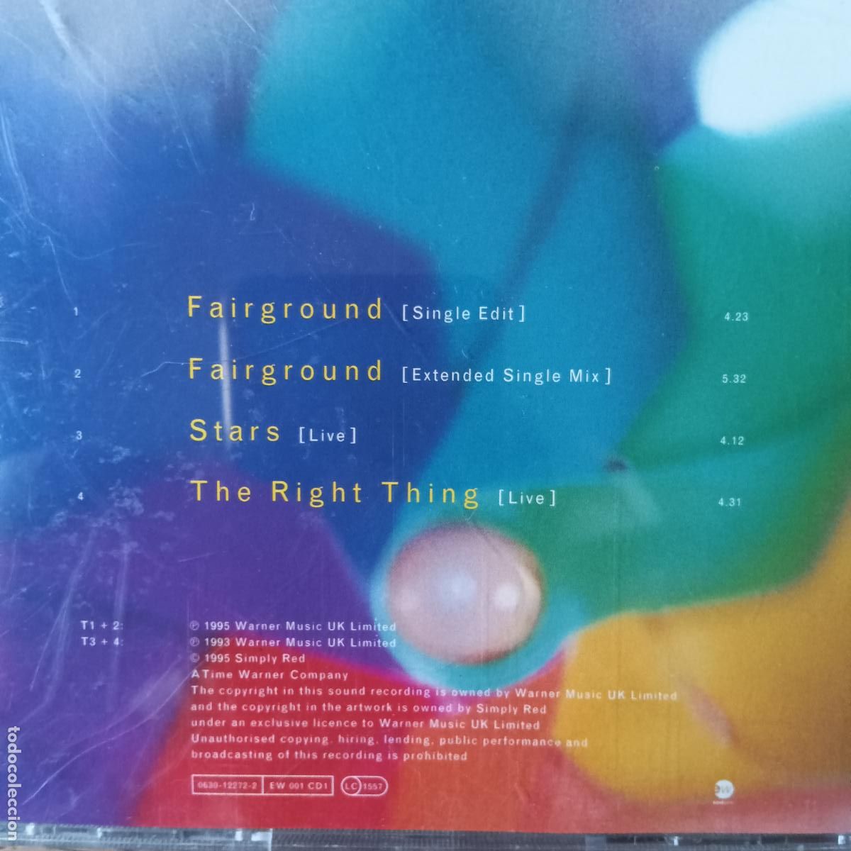 CDs de m&uacute;sica: SIMPLY RED, FAIRGROUND. CD - Foto 2