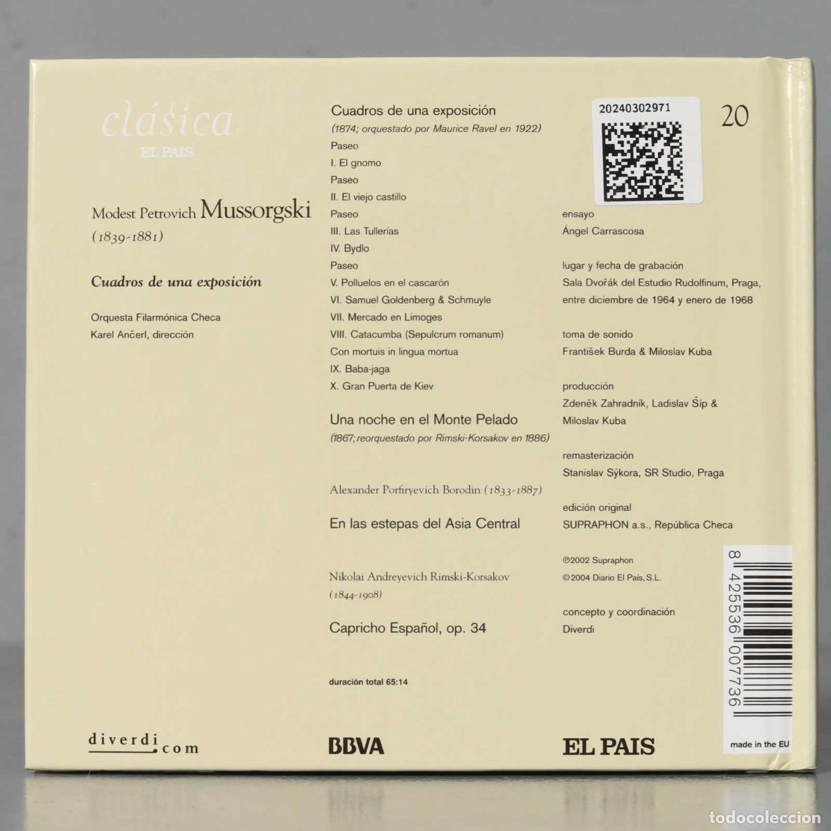 CDs de m&uacute;sica: CD. MUSSORGSKI. CUADROS DE UNA EXPOSICION - Foto 2