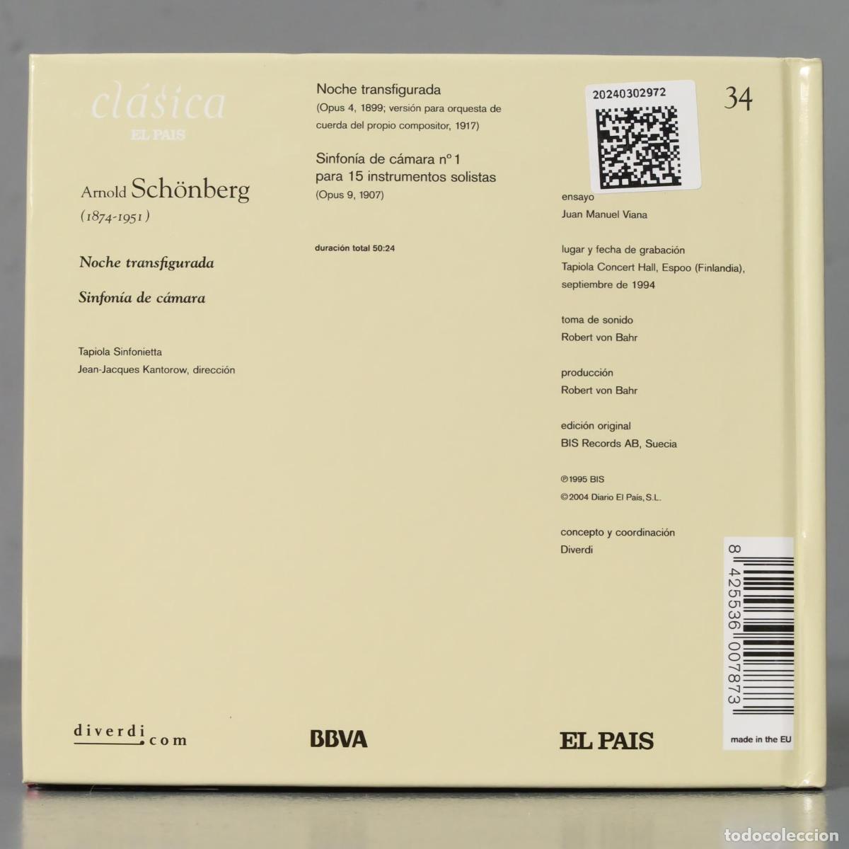 CDs de m&uacute;sica: CD. SCHONBERG. NOCHE TRANSFIRUADA - Foto 2