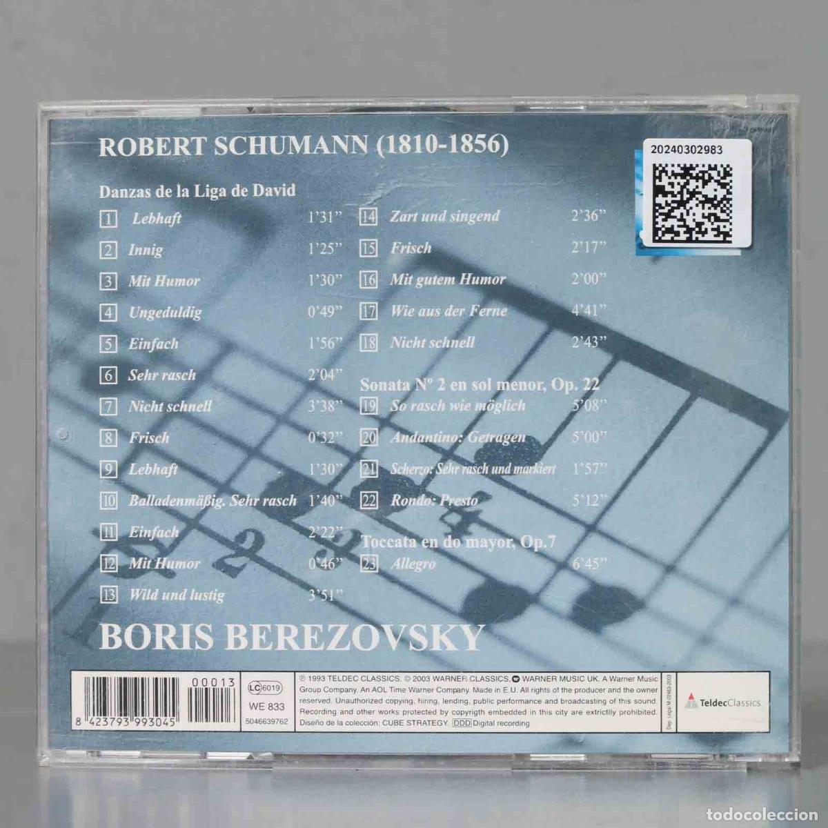 CDs de m&uacute;sica: CD. BEREZOVSKY. SCHUMANN. OP 22 7 - Foto 2