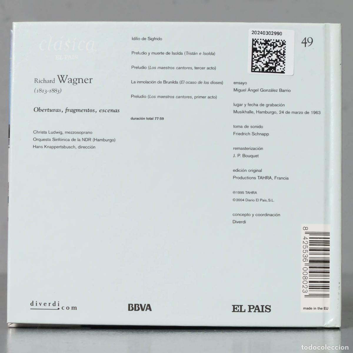 CDs de m&uacute;sica: CD. WAGNER OBERTURAS - Foto 2