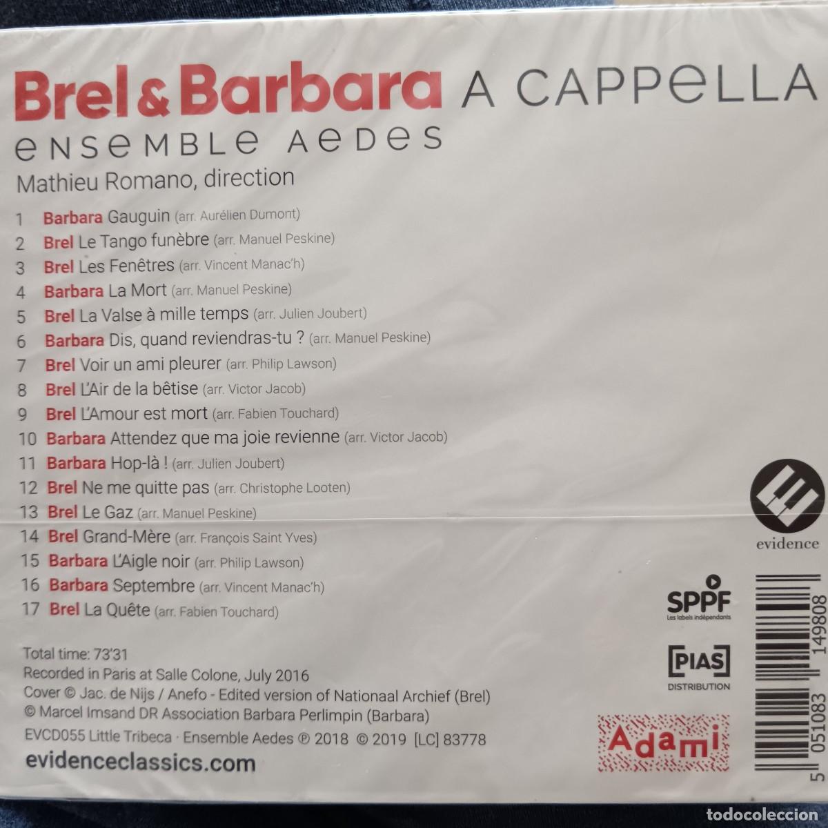 CDs de m&uacute;sica: Brel & Barbara. A cappella (precintado) - Foto 2