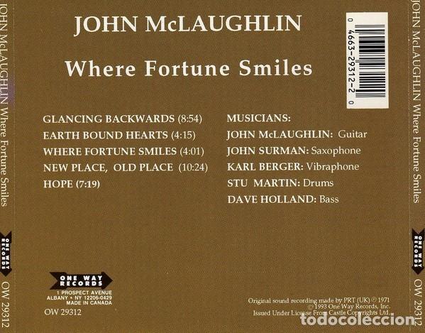 CDs de m&uacute;sica: John McLaughlin &ndash; Where Fortune Smiles - Foto 2
