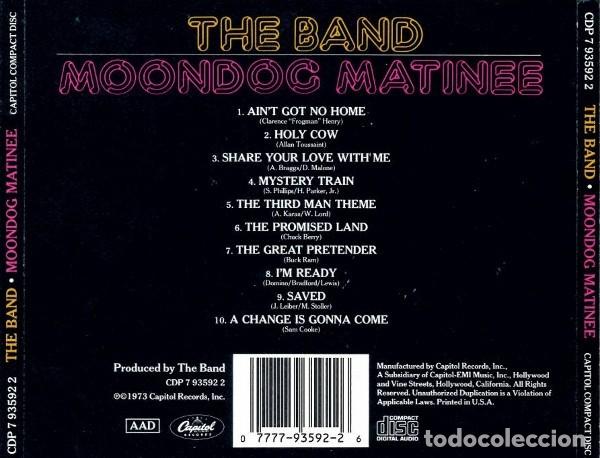 CDs de m&uacute;sica: The Band &ndash; Moondog Matinee - Foto 2