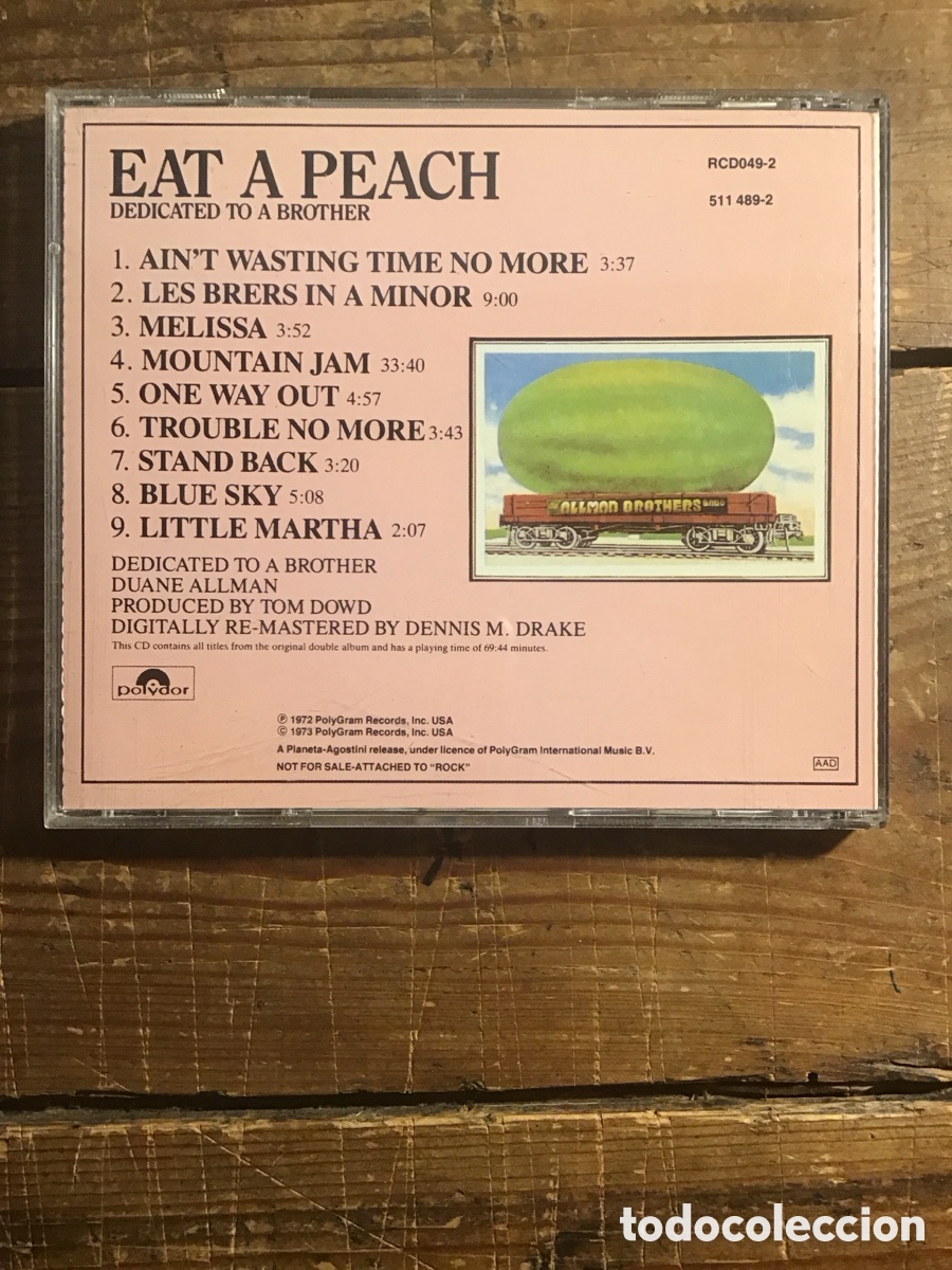 CDs de m&uacute;sica: ALLMAN BROTHERS EAT A PEACH - Foto 2