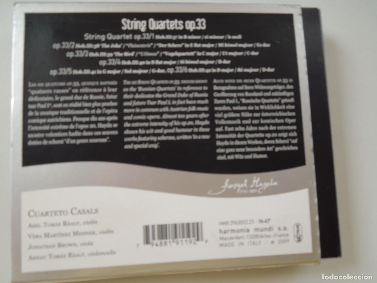 CDs de m&uacute;sica: HAYDN, STRING QUARTETS OP 33 - CUARTETO CASAL - 2 CD,S + LIBRETO - Foto 7