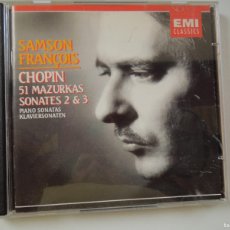 CDs de Música: SAMSON FRANÇOIS - CHOPIN 51 MAZURCAS -SONATES 2&3 - PIANO SONATAS -2CD,S