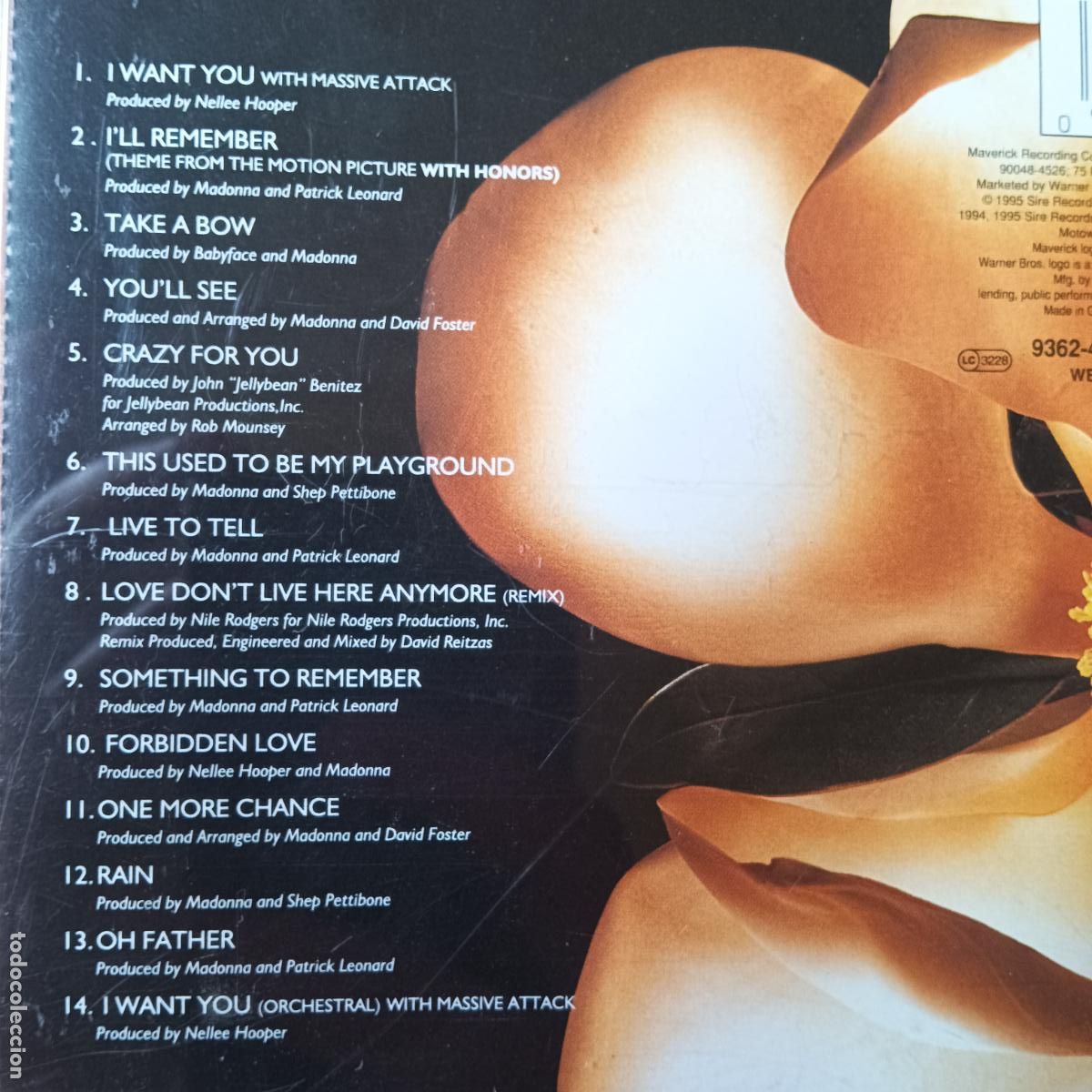CDs de m&uacute;sica: MADONNA, SOMETHING TO REMEMBER. CD - Foto 2