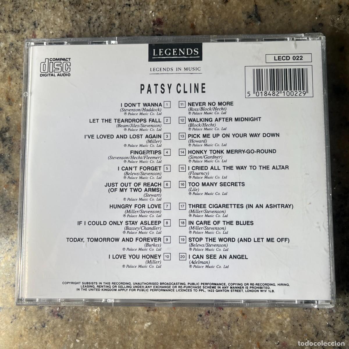 CDs de m&uacute;sica: Patsy Cline - Legends In Music . CD . UK - Foto 2