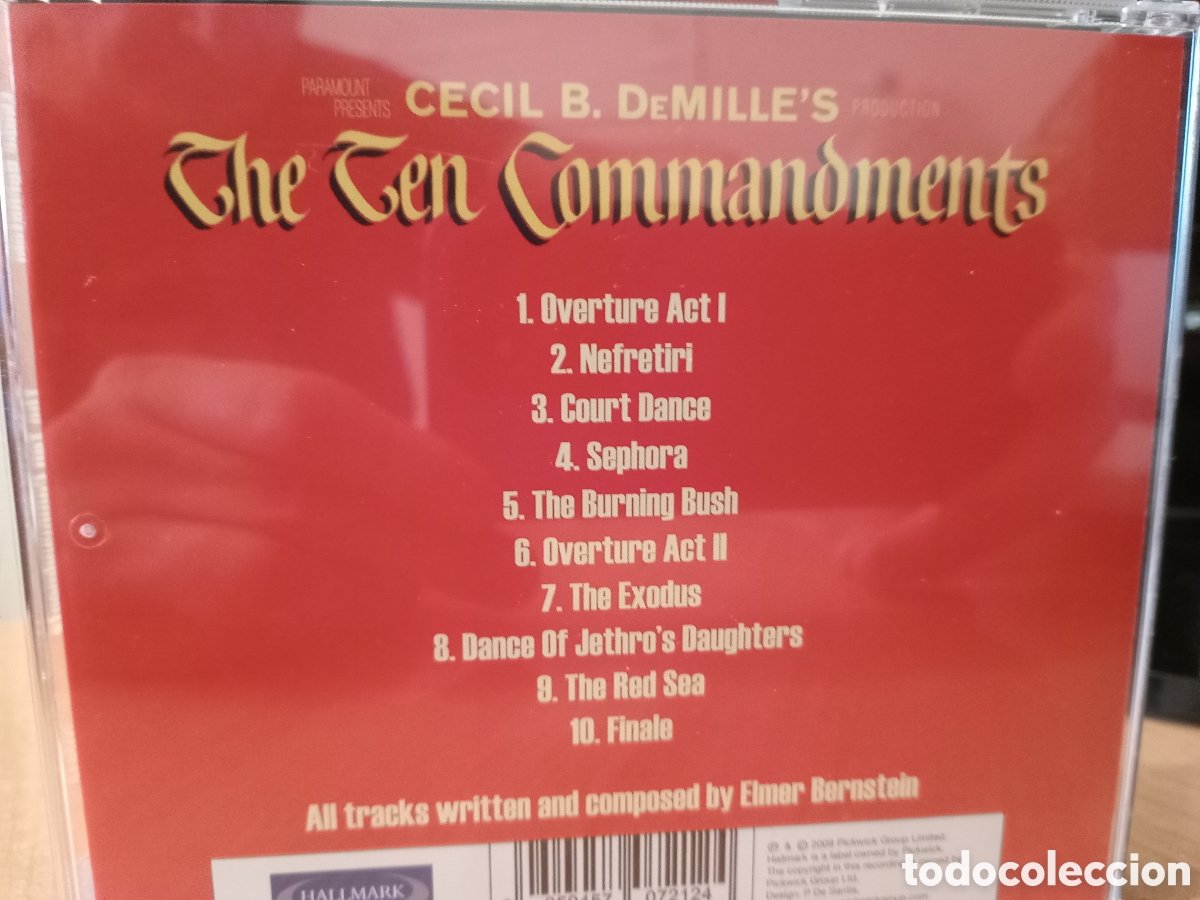 CDs de m&uacute;sica: CD SOUNDTRACK: THE TEN COMMANDMENTS - ELMER BERNSTEIN - Foto 2