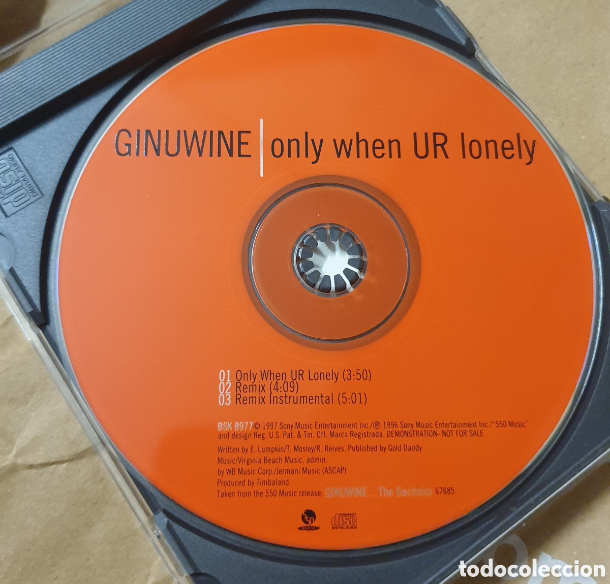 CDs de m&uacute;sica: Ginuwine &ndash; Only When UR Lonely. Cd single - Foto 1