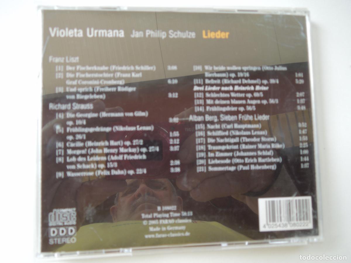 CDs de m&uacute;sica: VIOLETA URMANA - JAN PHILIP SCHULZE - LIEDER - CD - Foto 3