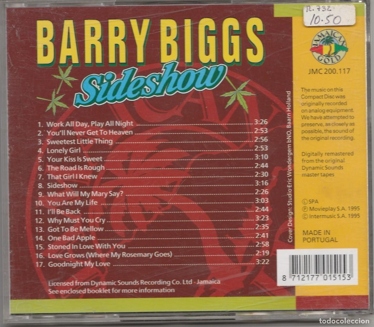 CDs de m&uacute;sica: CD BARRY BIGGS - SIDESHOW - REGGAE - Foto 2