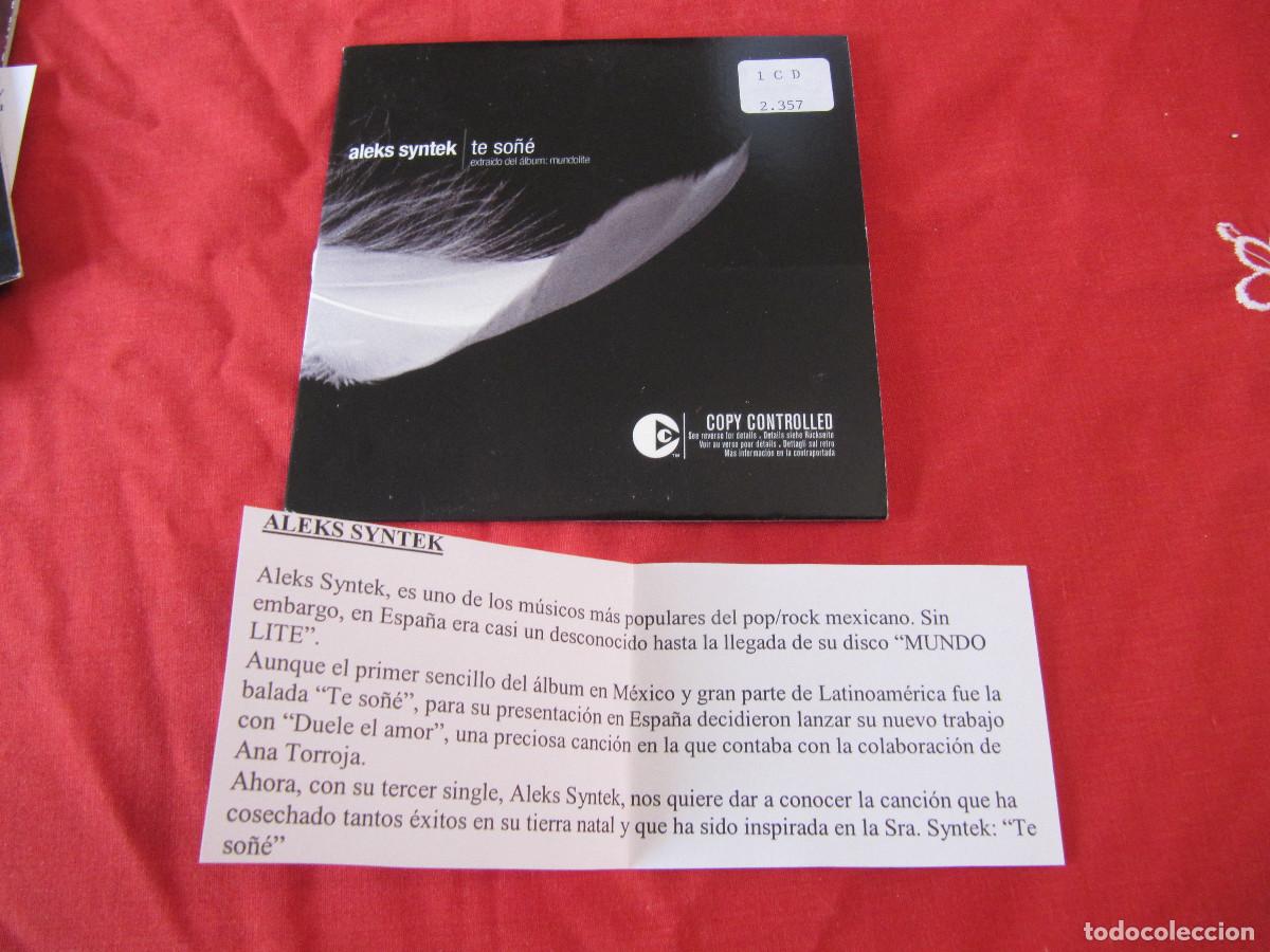 CDs de m&uacute;sica: Aleks Syntek &ndash; Te So&ntilde;&eacute; CD SINGLE CADENA 100 - Foto 1