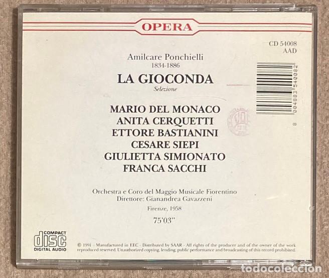 CDs de m&uacute;sica: PONCHIELLI. LA GIOCONDA (0599CD) - Foto 2