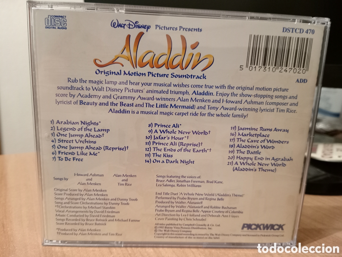 CDs de m&uacute;sica: CD SOUNDTRACK: ALADDIN - Foto 3